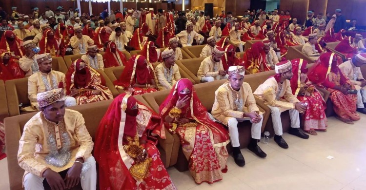 সিলেটে একসঙ্গে ৬৩ এতিম কন্যার যৌতুকমুক্ত বিয়ে