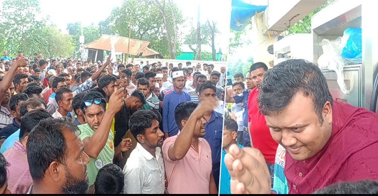 কুড়িগ্রামের রৌমারীতে এসিল্যান্ডের বিরুদ্ধে কৃষকদের বিক্ষোভ, ইট-পাটকেল নিক্ষেপ